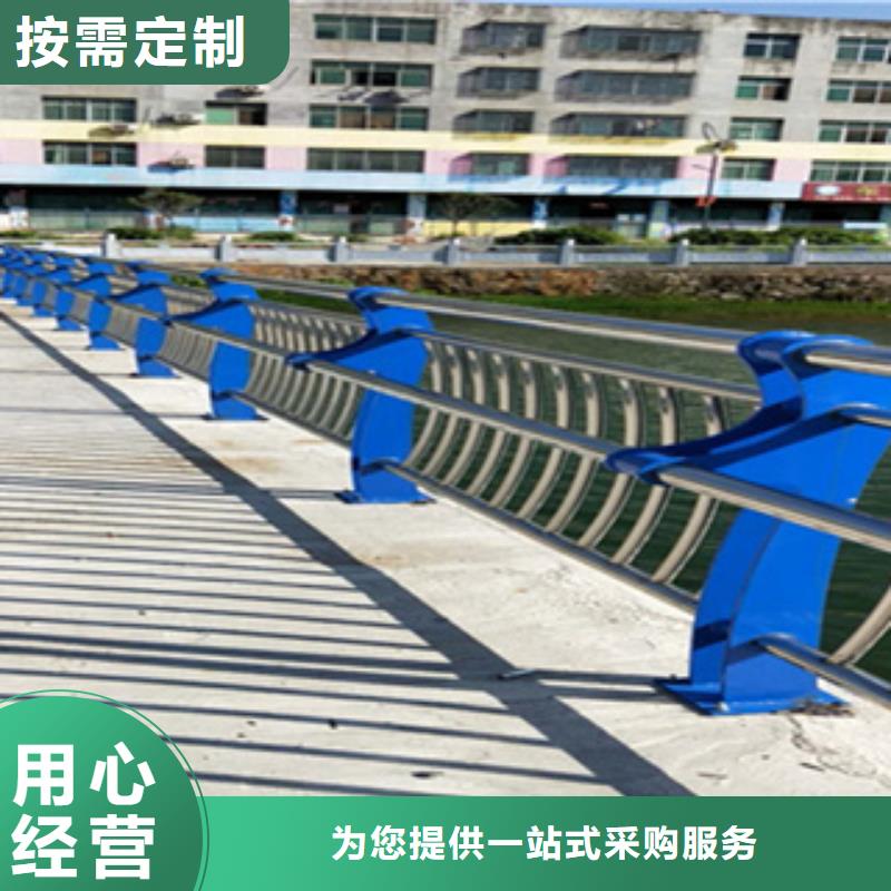 304不锈钢复合管河道护栏来样加工定做工程施工案例