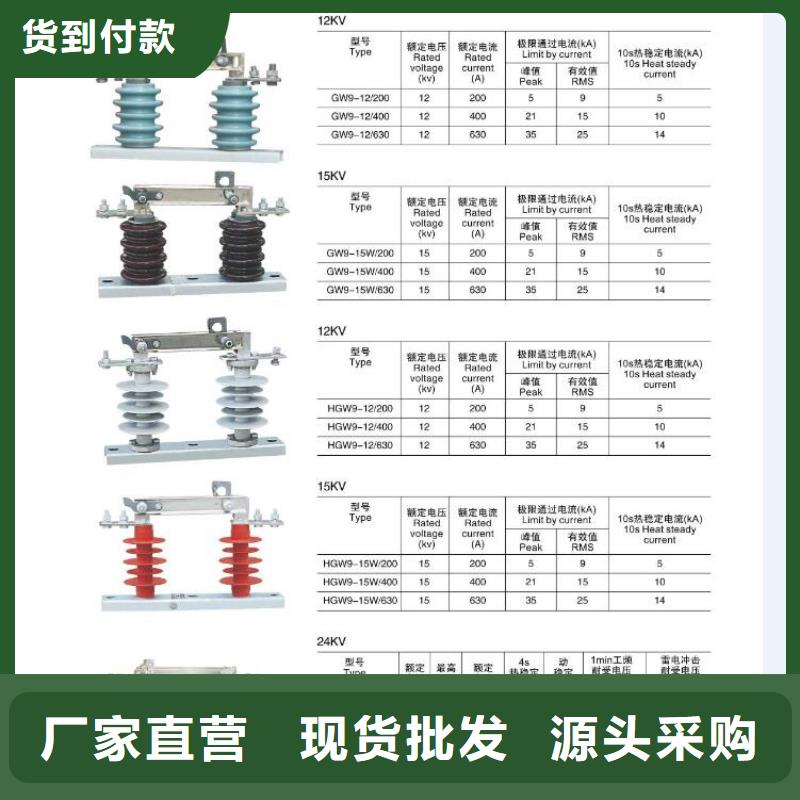 [阳江]高压隔离开关HGW9-15KV/400-放心选择实力厂家直销