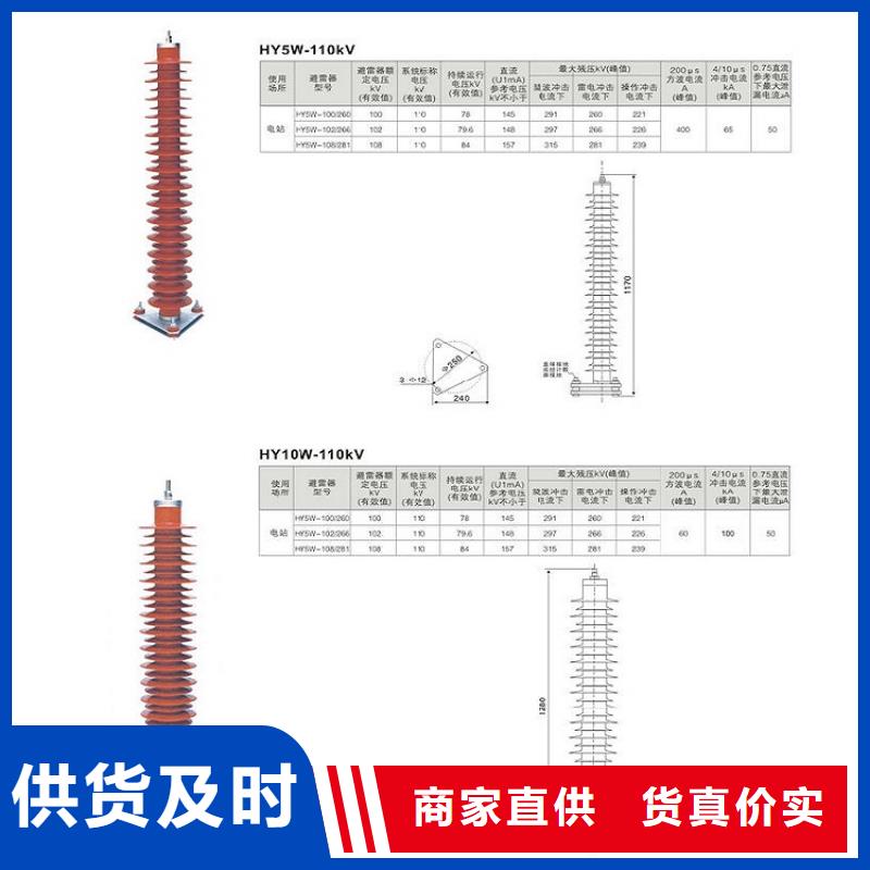 【】氧化锌避雷器Y10W-192/500当地品牌