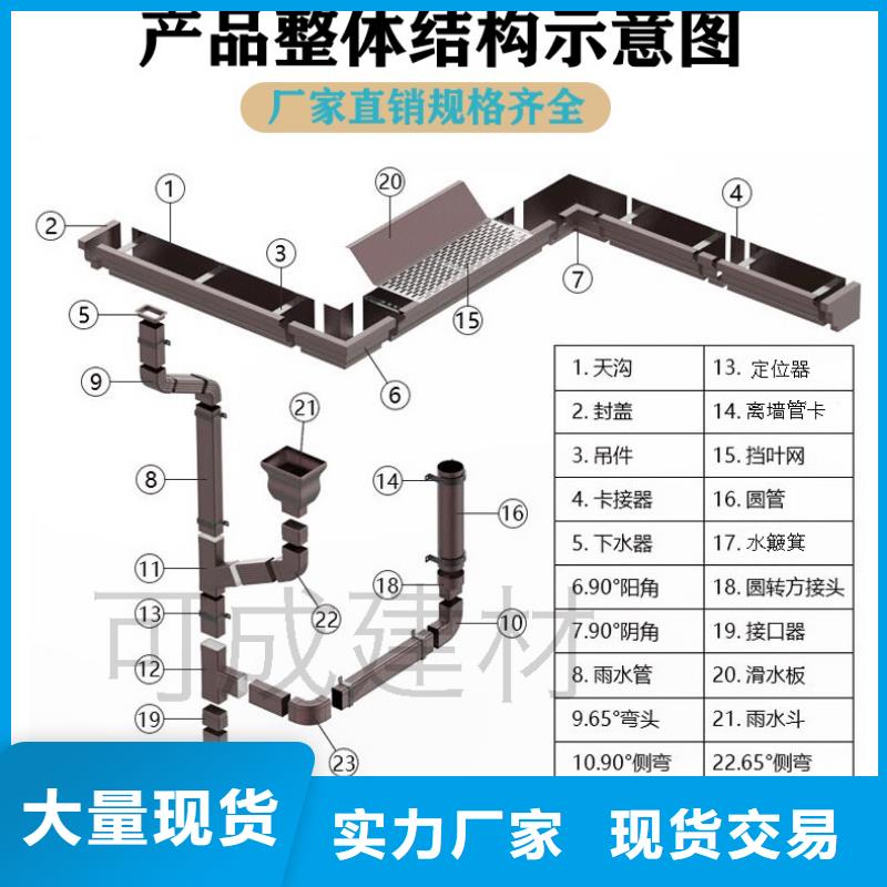 彩铝落水管安装多年经验值得信赖