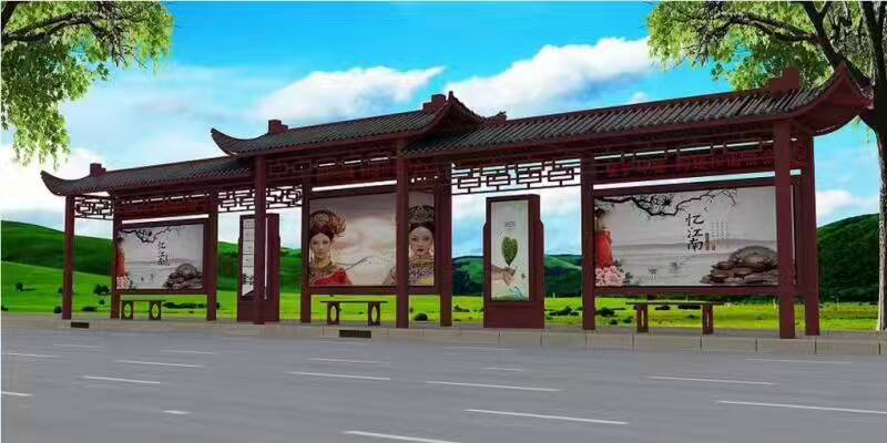 公交站台指路牌敢与同行比价格