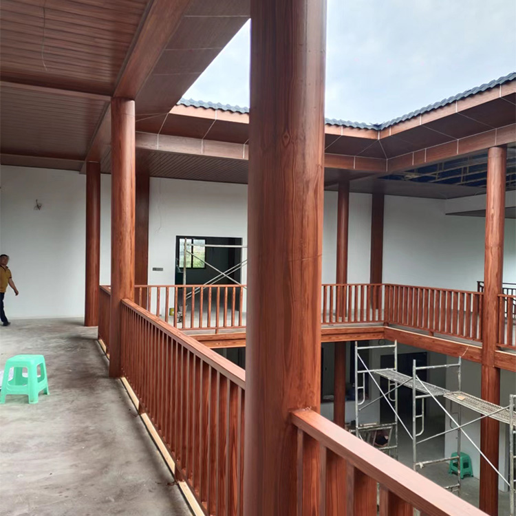 廊架长廊木纹漆，钢结构金属面木纹漆，仿木纹漆源头工厂