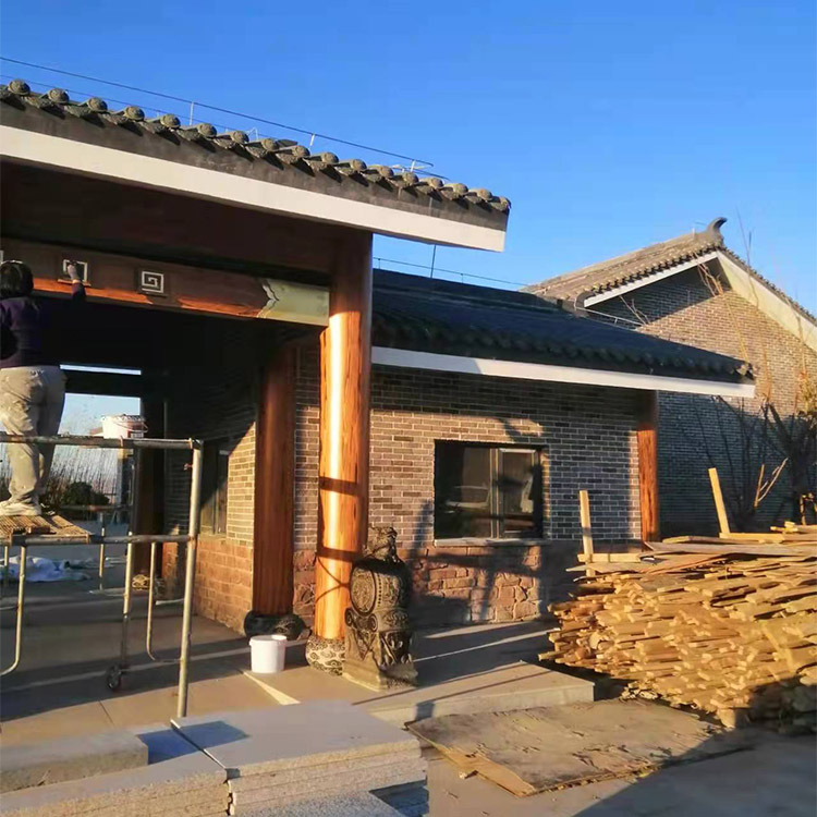 园林景区凉亭木纹漆包工包料