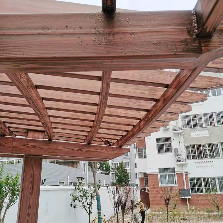 生态复古木纹漆，方钢圆管木纹漆，艺术涂料施工价格