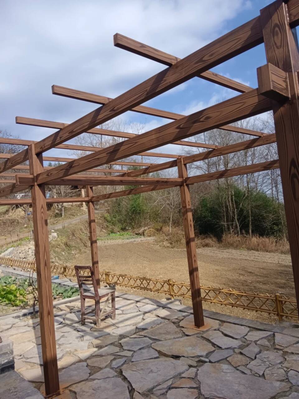 园林建筑木纹漆，内外墙木纹漆，艺术涂料厂家施工
