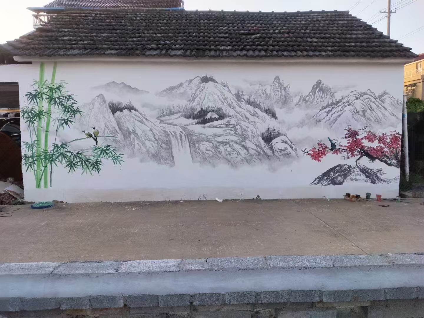 外墙彩绘手绘壁画工作室本地货源