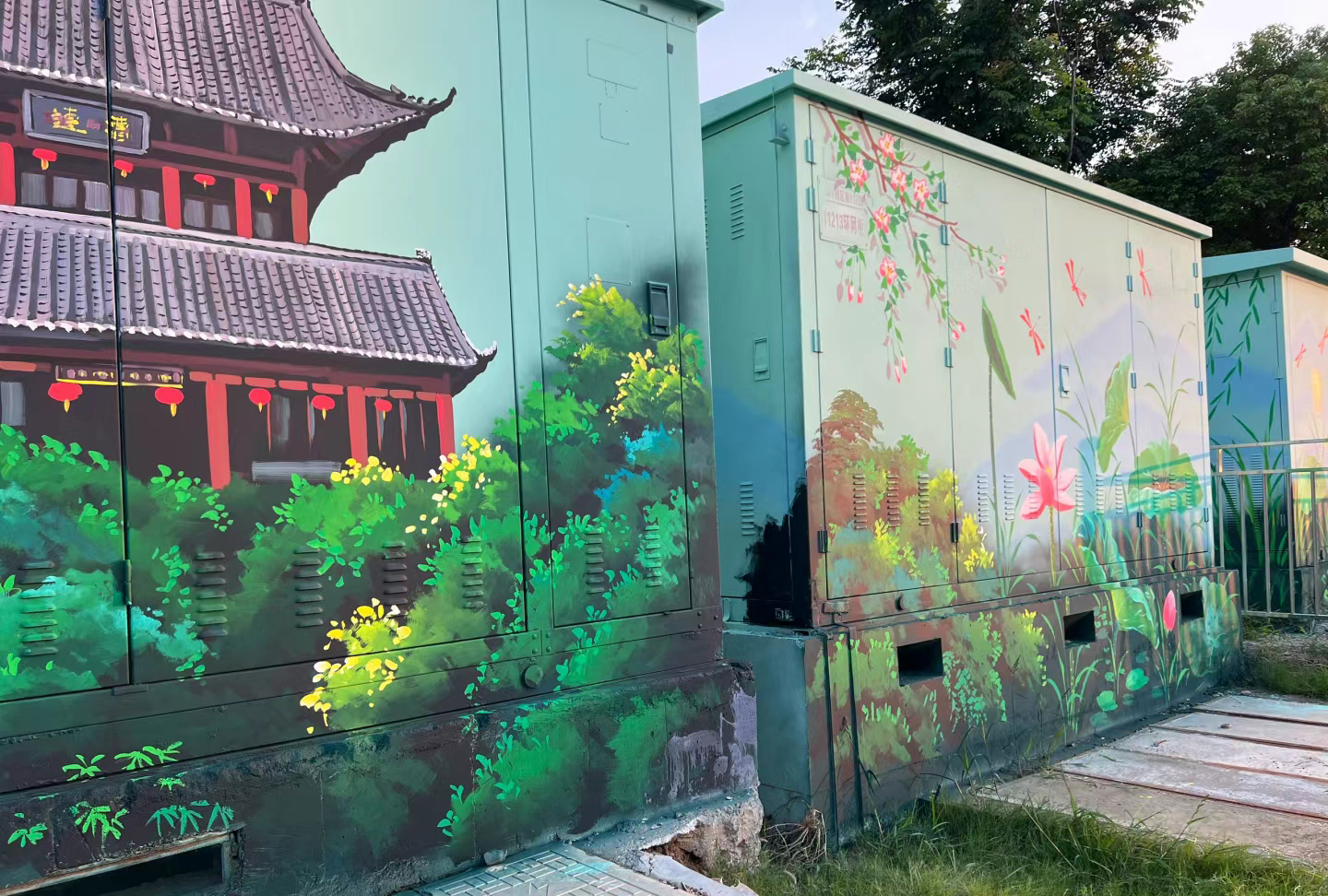 电箱彩绘手绘墙涂鸦壁画工作室诚信放心
