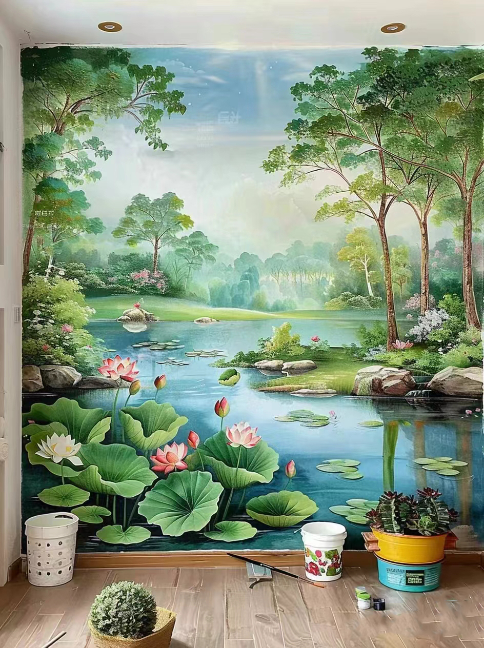 美丽乡村彩绘手绘墙绘画公司诚信经营