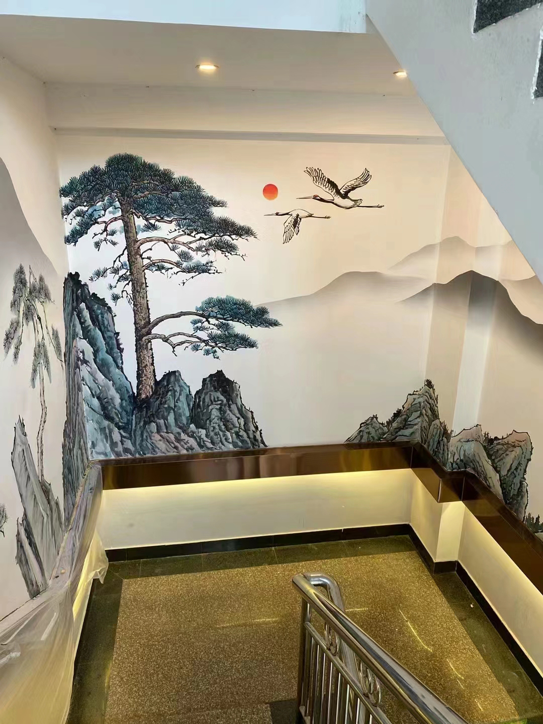 南京六合文化墙彩绘手绘壁画艺术创作当地货源