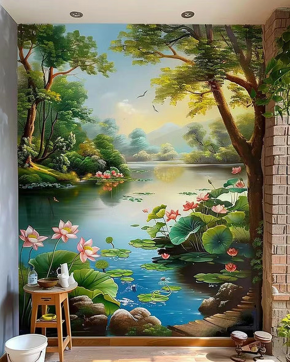 张家界文化墙彩绘手绘壁画工作室知名公司