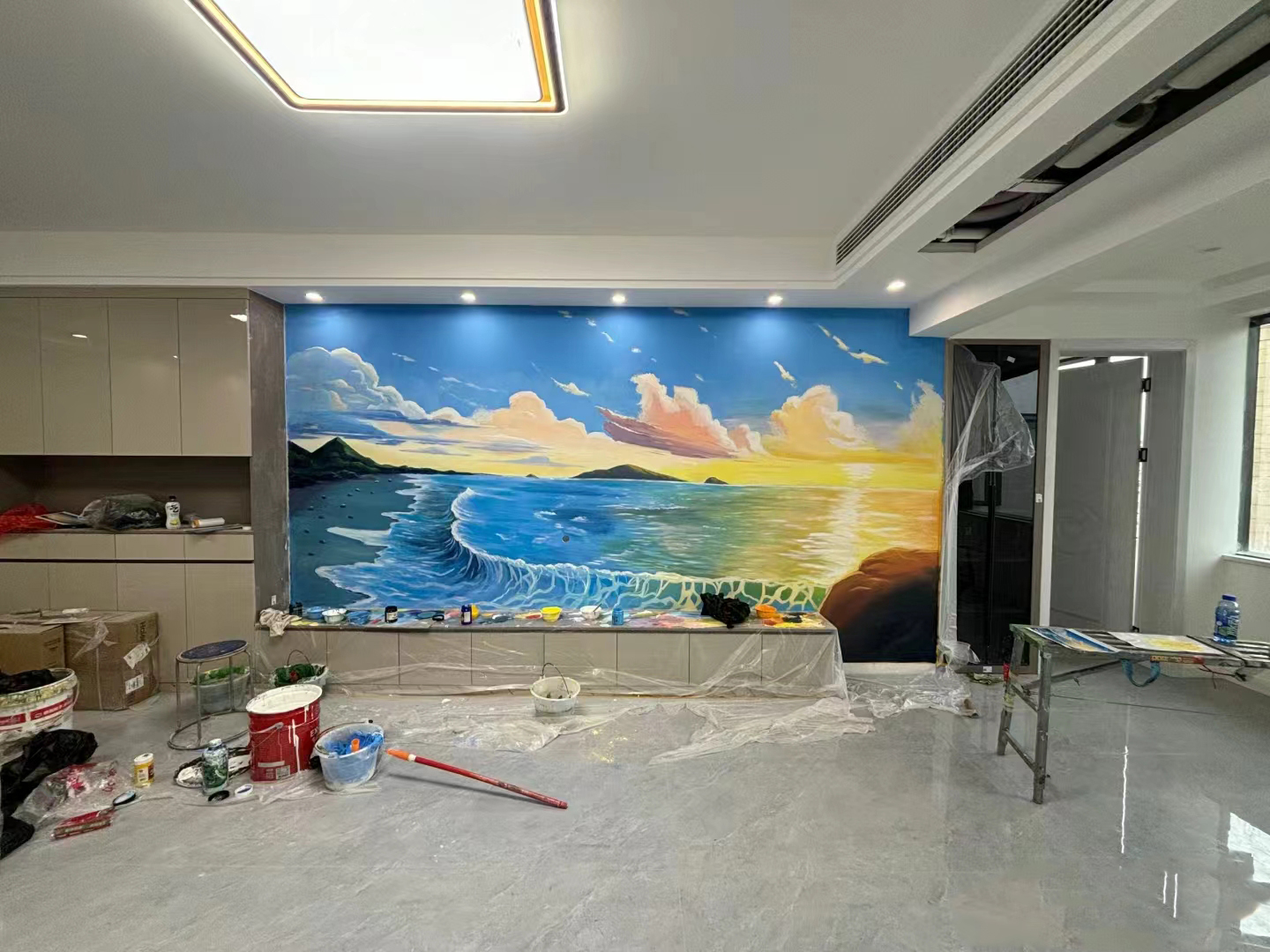 徐州睢宁文化墙彩绘手绘墙绘画工作室同城服务商